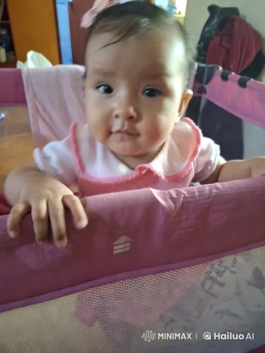 Baby's Playful Moment in a Pink Playpen – AI Generated Video | Hailuo AI