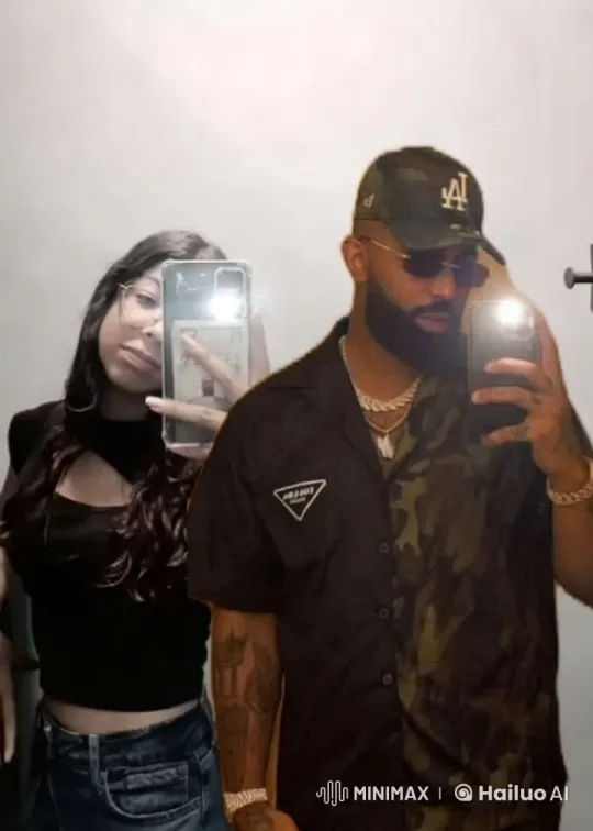 Couple Sharing Intimate Moment in Mirror Selfie – AI Generated Video | Hailuo AI