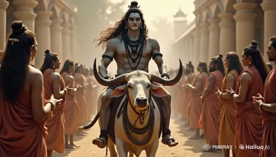 Shiva's Grand Entrance to Sacred Union with Parvati – AI Generated Video | Hailuo AI