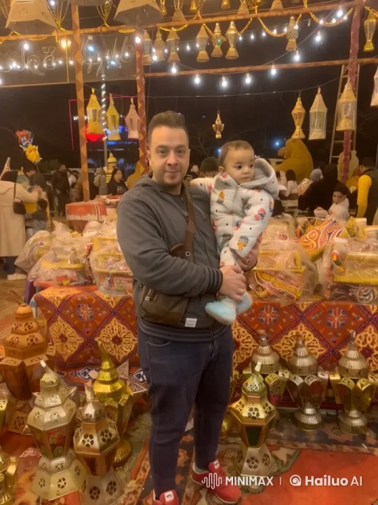 Vibrant Night Market with Man and Child – AI Generated Video | Hailuo AI