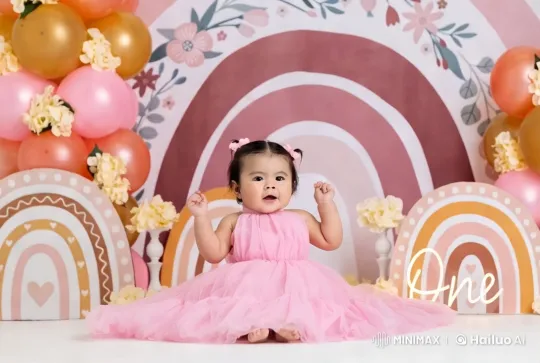 Baby Girl Celebrates First Birthday with Joyful Dance – AI Generated Video | Hailuo AI