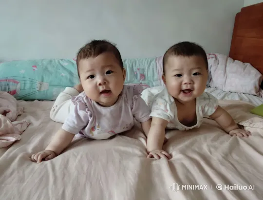Twin Babies Enjoying a Cozy Bedtime Setting – AI Generated Video | Hailuo AI