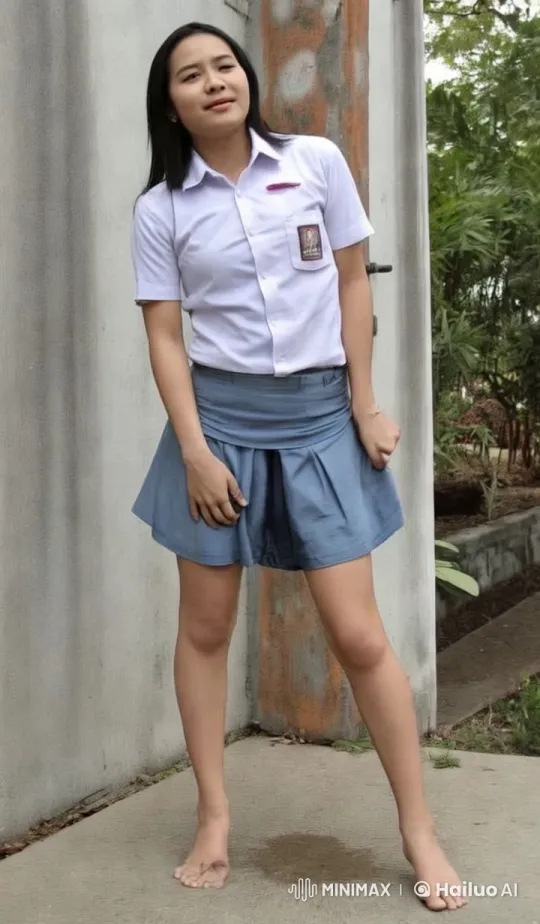 Young Woman Embarrassed by Accidental Wetting – AI Generated Video | Hailuo AI