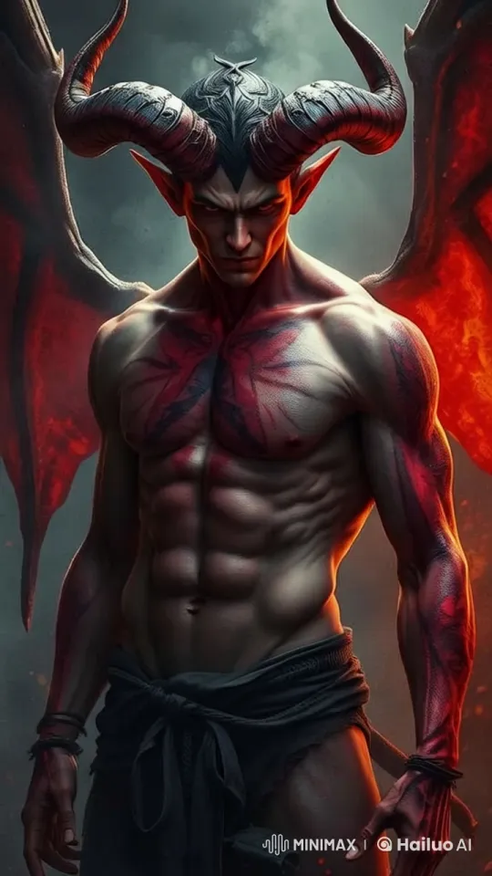 Demonic Figure Advances in Dark, Dramatic Setting – AI Generated Video | Hailuo AI