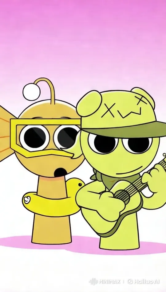 Cartoon Characters Contrast Emotions with Music – AI Generated Video | Hailuo AI