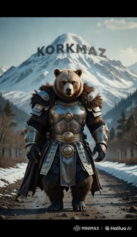 Legendary Bear Warrior Walks Towards CAMERA – AI Generated Video | Hailuo AI