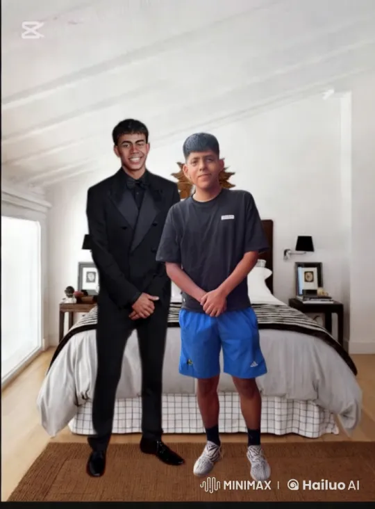 Two Men in a Stylish Bedroom Setting – AI Generated Video | Hailuo AI