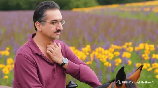 Horseman Treads Lightly on Blooms – AI Generated Video | Hailuo AI