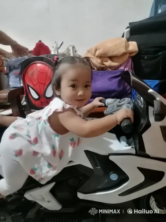 Child Enthusiastically Performs Kungfu on Toy Motorcycle – AI Generated Video | Hailuo AI