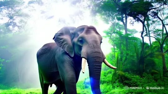 Solitary Elephant's Journey in the Amazon – AI Generated Video | Hailuo AI