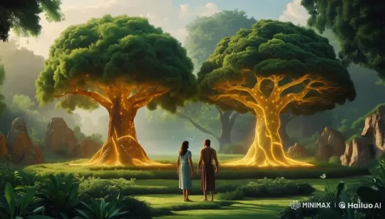 Mystical Garden of Eden with Adam and Eve – AI Generated Video | Hailuo AI