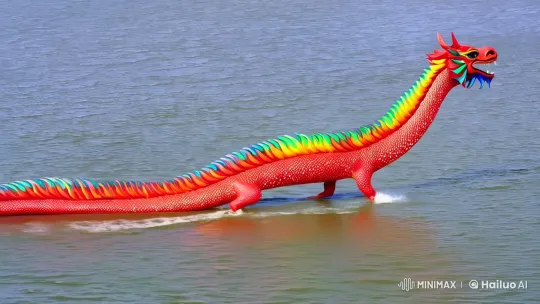 Dragon Dance on Water: A Fluid Spectacle – AI Generated Video | Hailuo AI