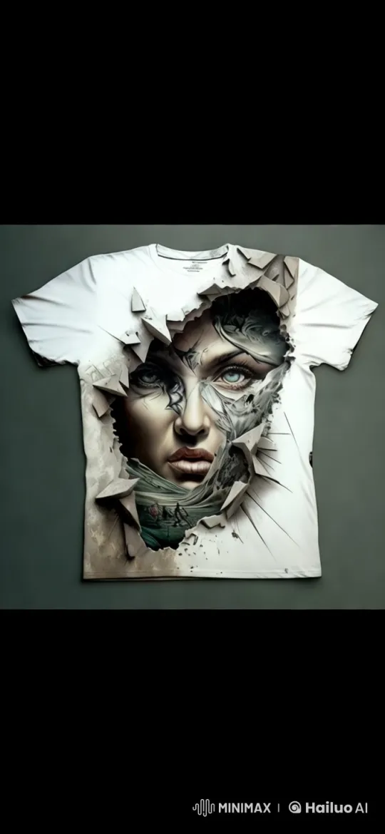 Dynamic Burst Design on White T-Shirt – AI Generated Video | Hailuo AI