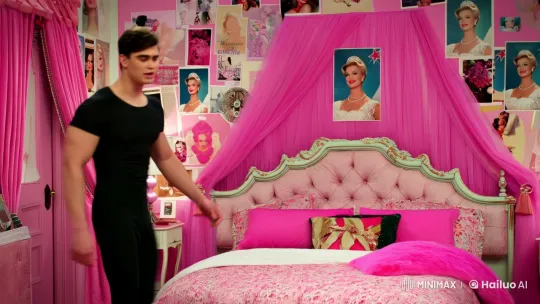 Transformation: Man Unmasks as Iconic Actress in Feminine Room – AI Generated Video | Hailuo AI