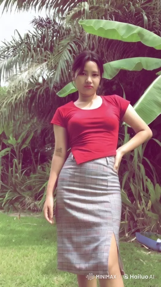 Woman Poses in Garden, Symbolizes Soaring Journey – AI Generated Video | Hailuo AI