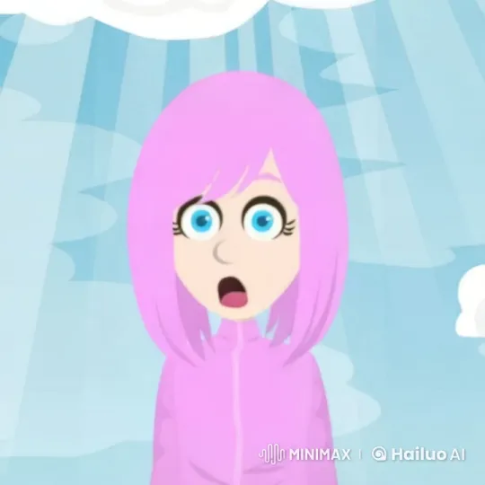 Pink-haired Girl Gracefully Surfs on Serene Beach – AI Generated Video | Hailuo AI