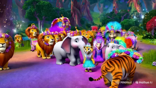 Disney Pixar-Inspired Animated Jungle Parade – AI Generated Video | Hailuo AI