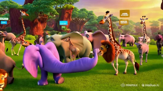 Disney Pixar-Style Animal Parade in Vibrant Jungle Setting – AI Generated Video | Hailuo AI
