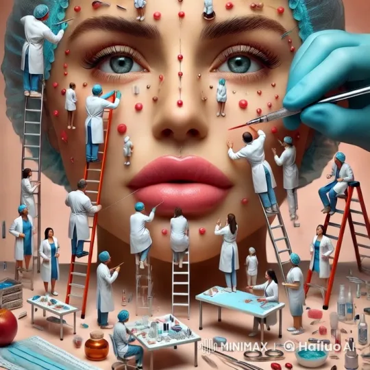 Hyper-Realistic Miniature Doctors Perform Lip Fillers – AI Generated Video | Hailuo AI