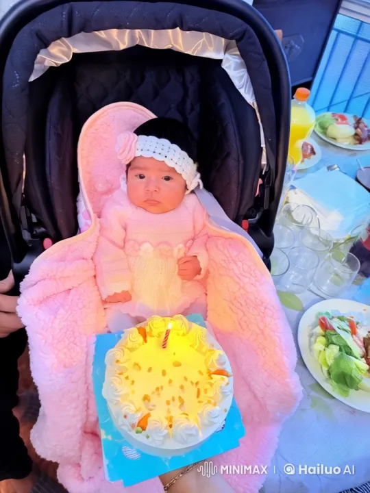 Baby Celebrates First Birthday with Festive Cake – AI Generated Video | Hailuo AI
