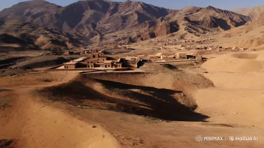 Afghanistan's Vast Landscape Captured in Cinematic Tracking Shot – AI Generated Video | Hailuo AI