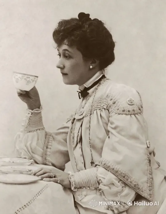 Woman Sips Drink, Turns to Camera, Pose Adjusts – AI Generated Video | Hailuo AI