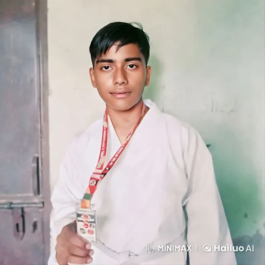 Young Man in Martial Arts Uniform Examines ID Card – AI Generated Video | Hailuo AI