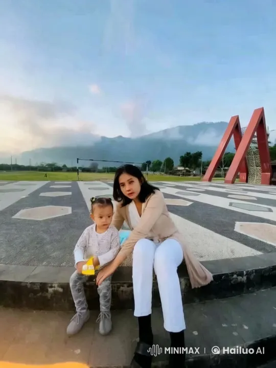Woman and Child Practicing Kungfu in Serene Plaza – AI Generated Video | Hailuo AI