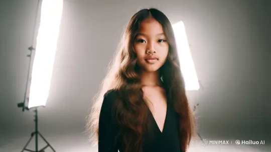 Thai Girl Radiates Elegance in Vogue Fashion Shoot – AI Generated Video | Hailuo AI