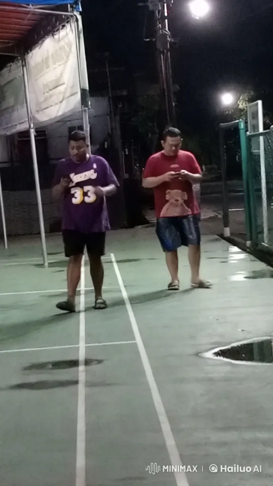 Nighttime Basketball Court Transforms into Kungfu Fight Scene – AI Generated Video | Hailuo AI