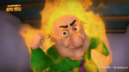 The Adventures of Motu Patlu: Fiery Gunman Scene – AI Generated Video | Hailuo AI