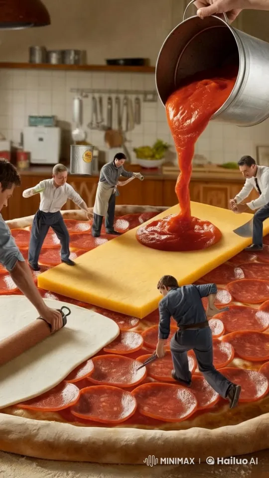 Artful Craftsmanship: Culinary Art of Pizza Making – AI Generated Video | Hailuo AI