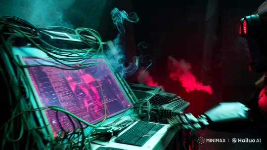 Robotic Data Transfer in a Post-Apocalyptic Bunker – AI Generated Video | Hailuo AI