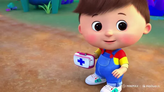 Whimsical 3D Scene: Child Cares for Bandaged Duckling – AI Generated Video | Hailuo AI