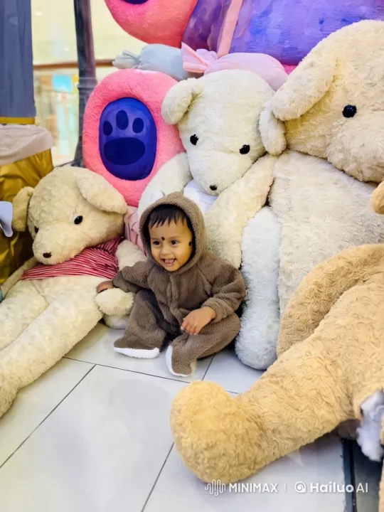 Child in Bear Costume Enacts Playful Kungfu Dance – AI Generated Video | Hailuo AI