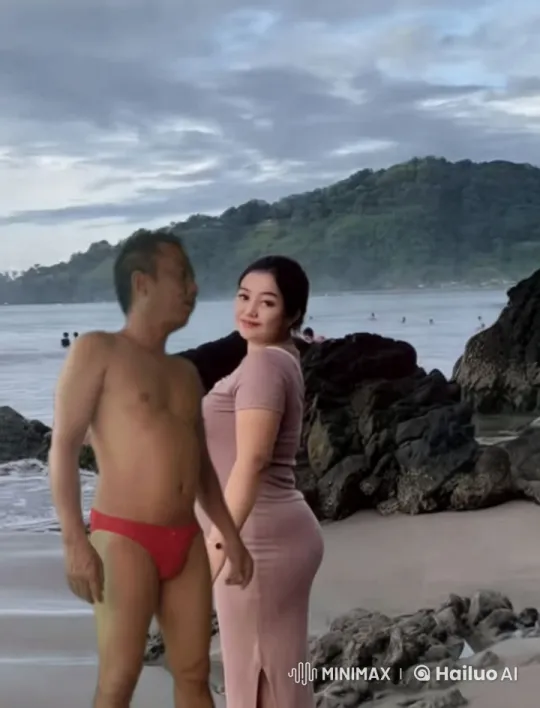 Romantic Couple's Intimate Moment on a Serene Beach – AI Generated Video | Hailuo AI