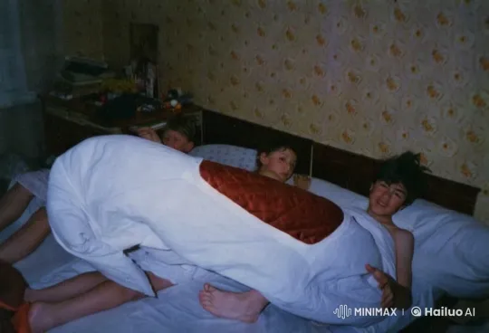 Boys Under Blanket with Gentle Movements – AI Generated Video | Hailuo AI