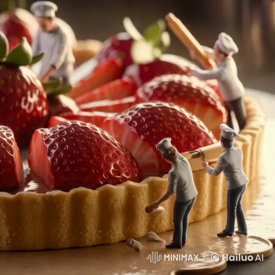 Artisanal Craftsmanship: The Making of a Strawberry Tart – AI Generated Video | Hailuo AI