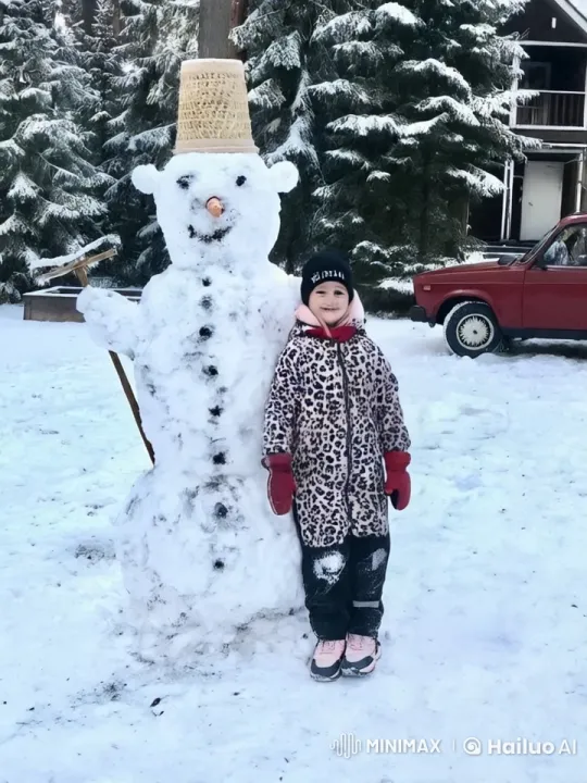 Child Breakdances with Animated Snowman in Winter Wonderland – AI Generated Video | Hailuo AI