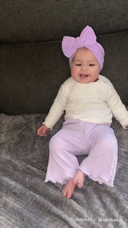 Baby in Bow Dances and Mimics Kung Fu – AI Generated Video | Hailuo AI