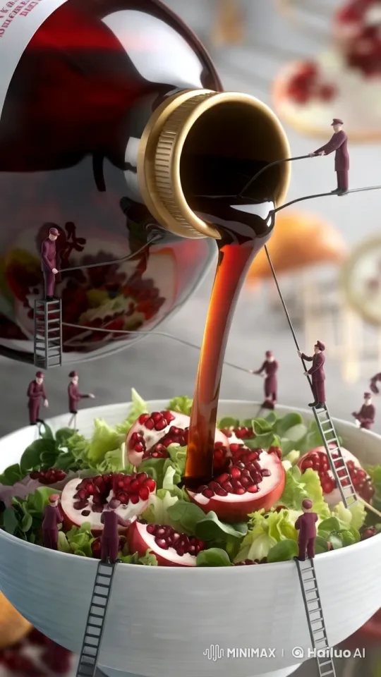 Miniature Workers Craft Giant Salad with Precision – AI Generated Video | Hailuo AI