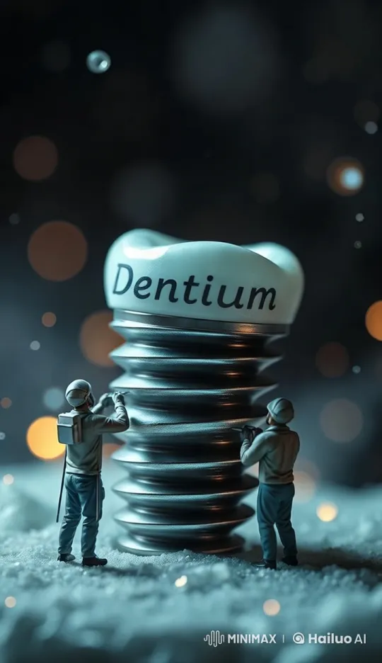 Dentium Implant Craftsmanship in Dreamy Snowy Setting – AI Generated Video | Hailuo AI