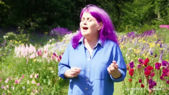 Vibrant Woman Sings in Colorful Garden – AI Generated Video | Hailuo AI