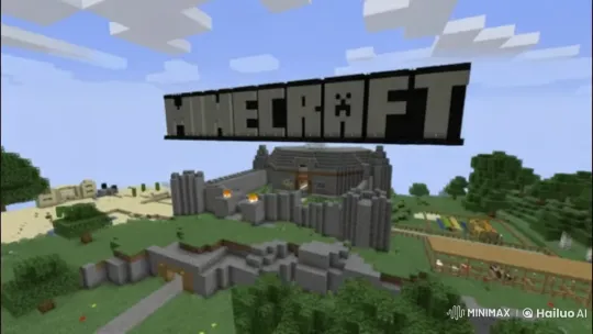 Minecraft: Peaceful Landscape Turned to Chaos by Gigantic Explosion – AI Generated Video | Hailuo AI