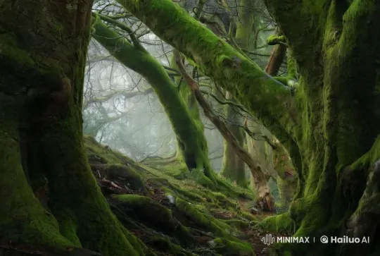 Majestic Gray Wolf in Pristine Forest Setting – AI Generated Video | Hailuo AI
