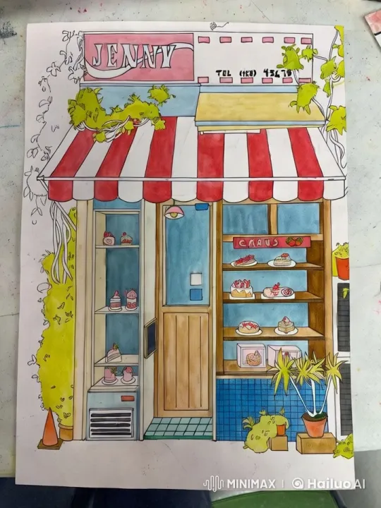 Charming Cafe "Jenny" Welcomes with Vibrant Atmosphere – AI Generated Video | Hailuo AI