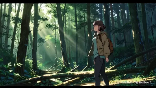 Tranquil Forest Scene with Serene Tracking Shot – AI Generated Video | Hailuo AI