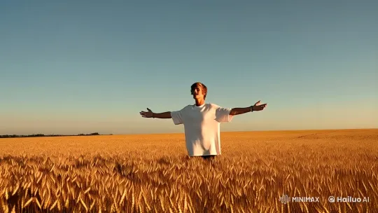 Bieber Embraces Vulnerability in Golden Wheat Field – AI Generated Video | Hailuo AI