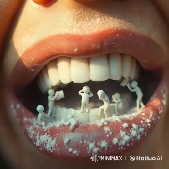 Miniature Workers Detail Dental Hygiene in Surreal Scene – AI Generated Video | Hailuo AI