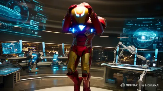 Futuristic Suit Assembly with High-Tech Aesthetic – AI Generated Video | Hailuo AI